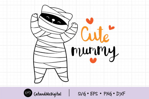 Cat Mummy Halloween Day