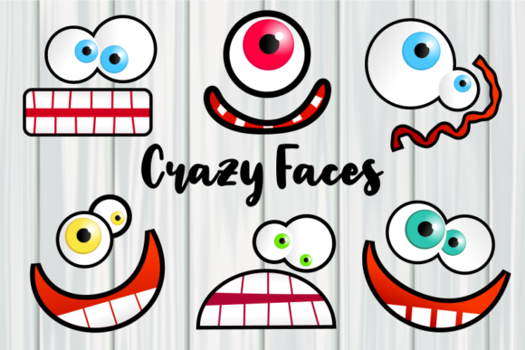 Crazy Faces Funny Cartoon Expressions