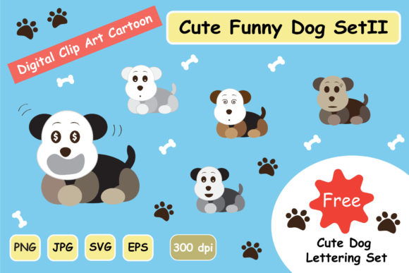 Cute Funny Dog Graphics for Playful Branding