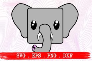 Elephant Cute Face Funny: Graphics & Crafts for Local Branding