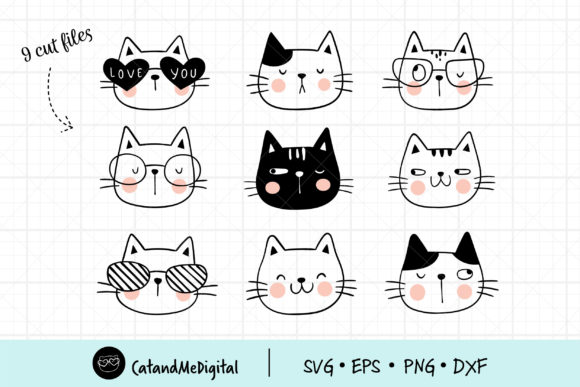Funny Cat Graphics for Branding and Marketing