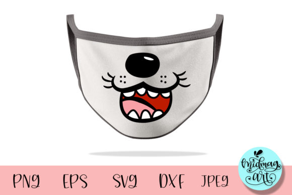 Funny Dog Face Mask Graphics for Digital Sellers