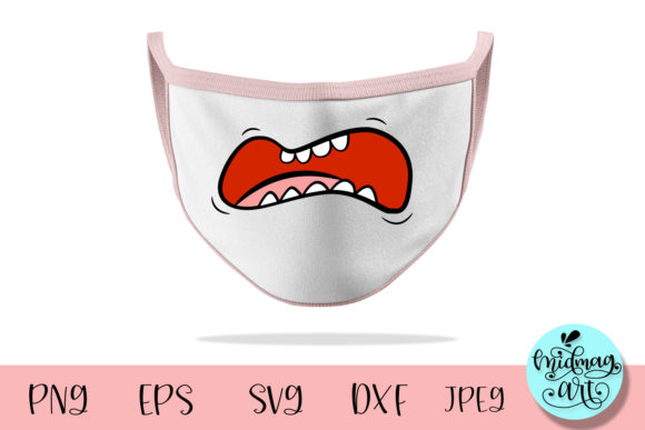 Funny Mouth Face Mask Graphics for Creative Projects