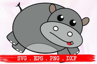 Hippopotamus Cute Face Funny 4 Graphics for Crafts