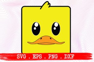 Little Duck Cute Face Funny Graphics for Crafts